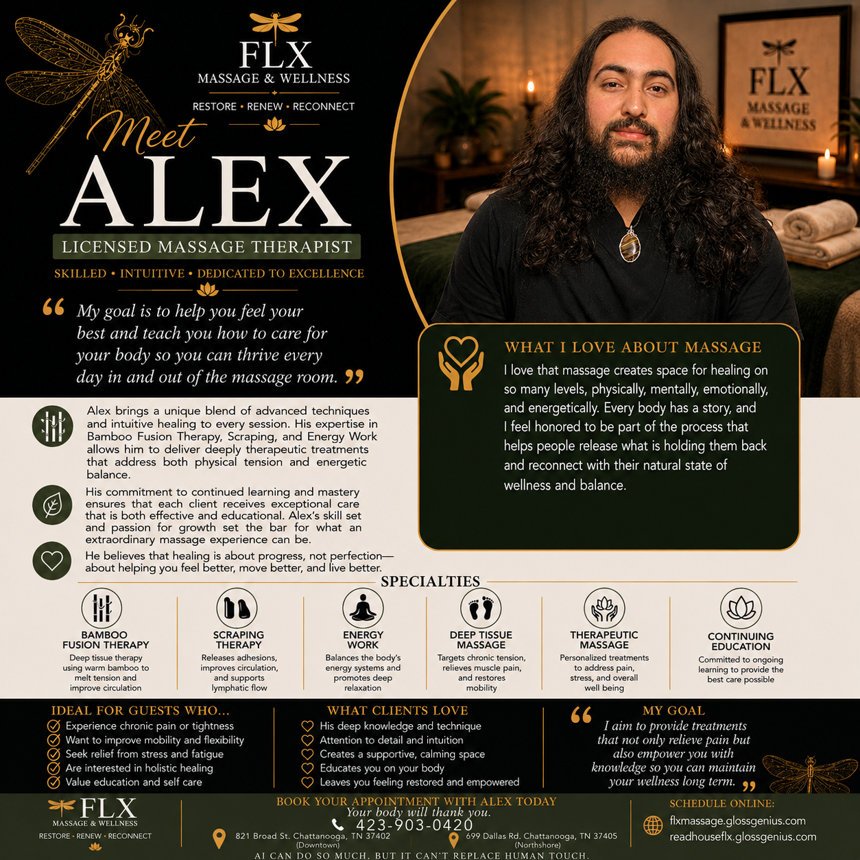 Alex, FLX massage therapist