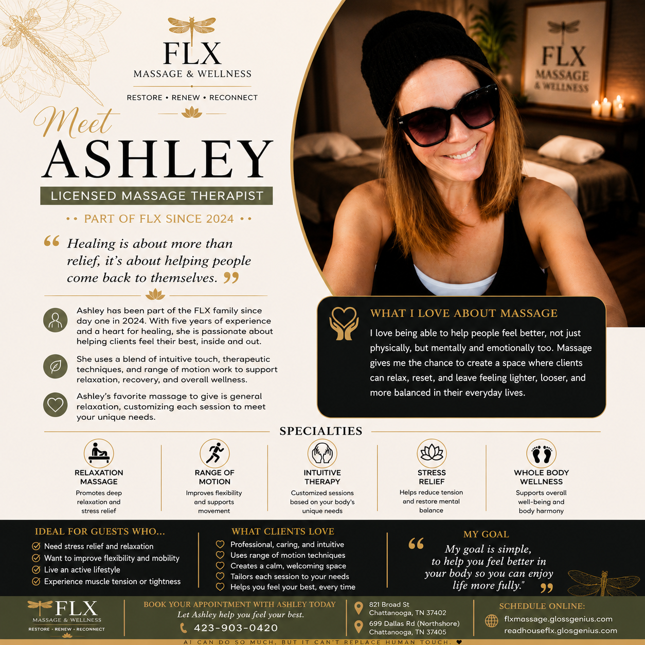 Ashley, FLX massage therapist