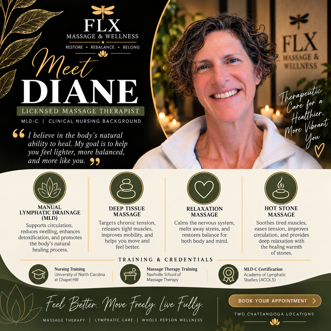 Diane, FLX massage therapist
